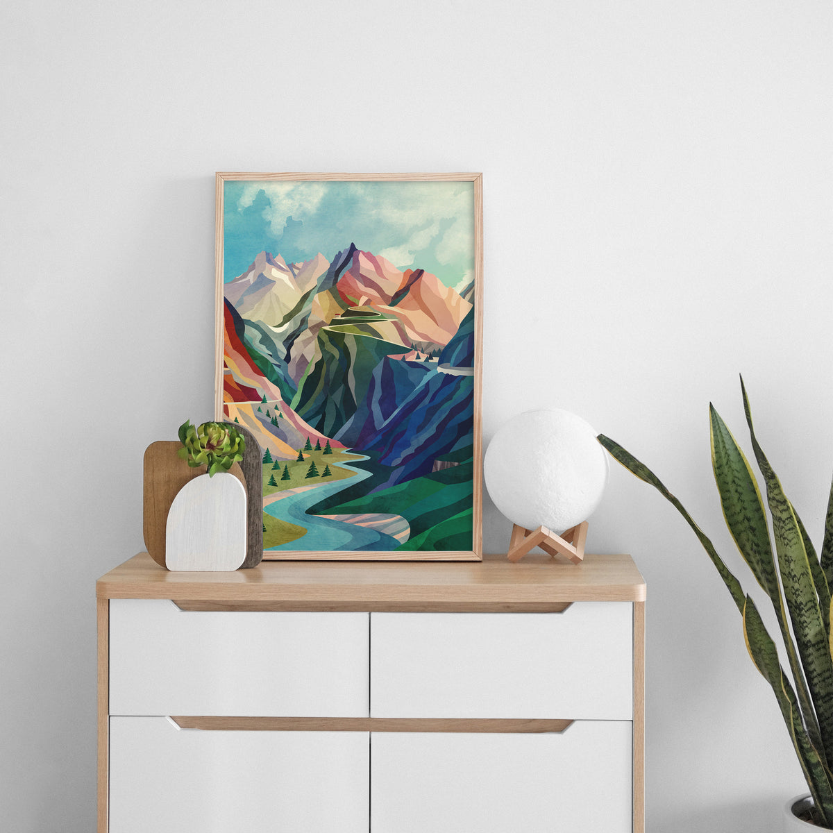 Mountain Pass Art Print | Mountain Road Landscape Wall Art