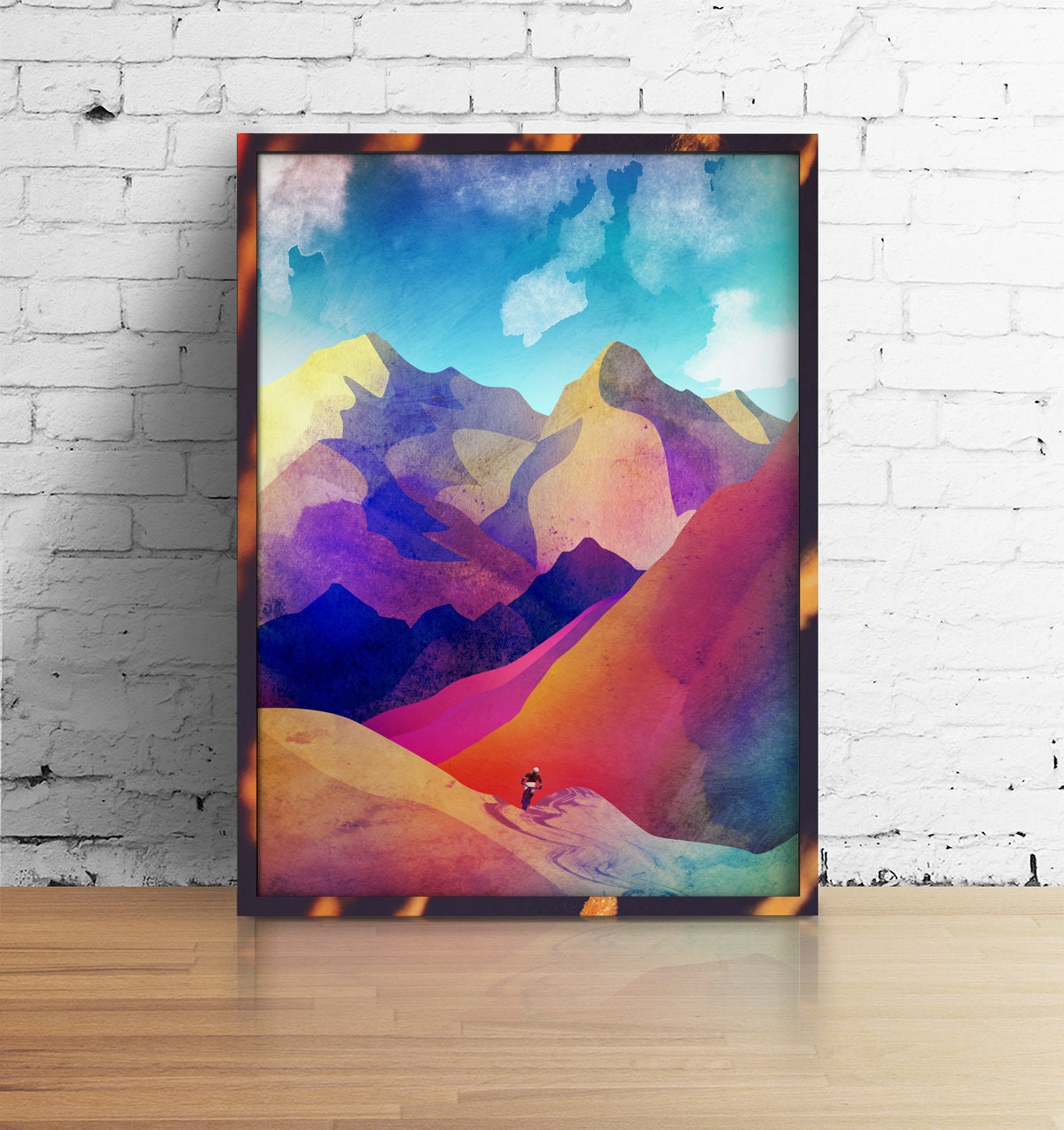 Mountain Bike Art Print | Cycling Wall Art