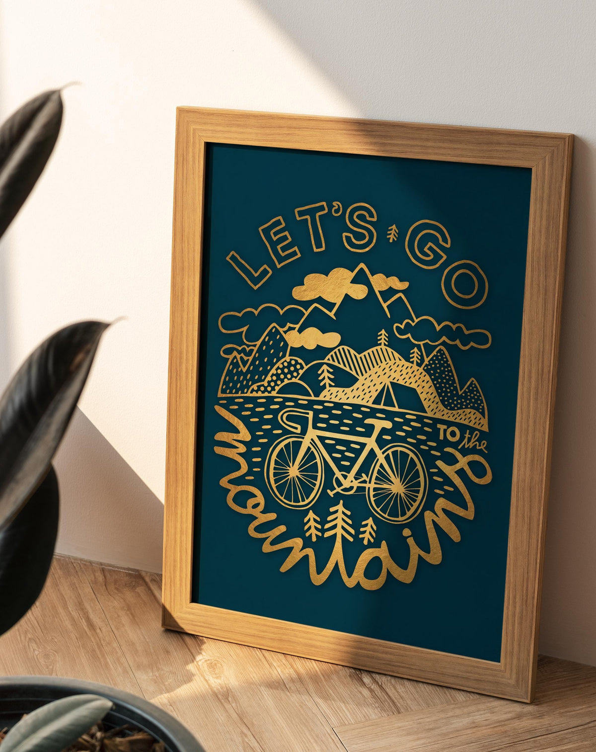 Bicycle Art Print | Inspirational Cycling Illustration Poster