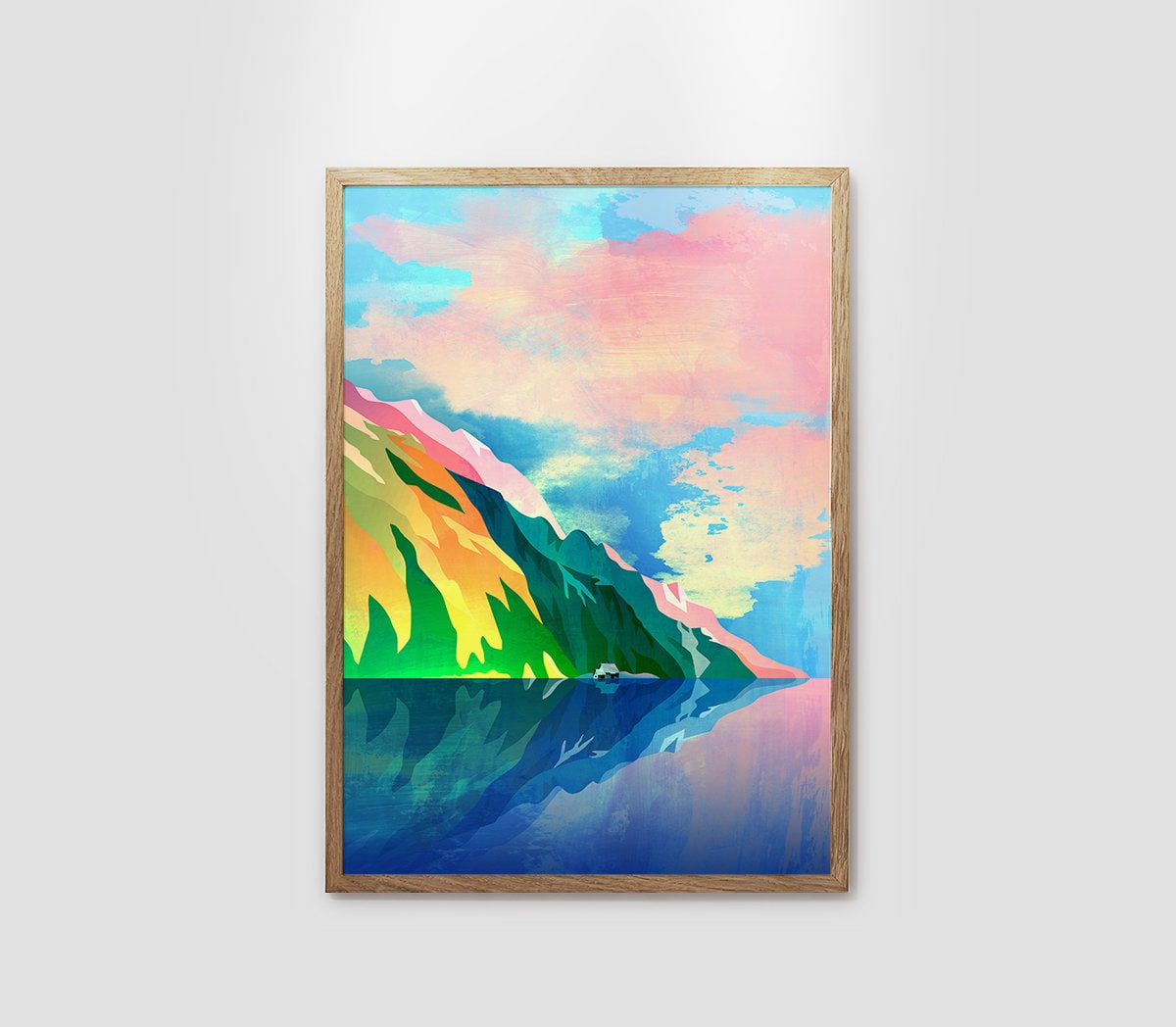 Alpine Lake Art Print | Crystal Clear Water Landscape Wall Art