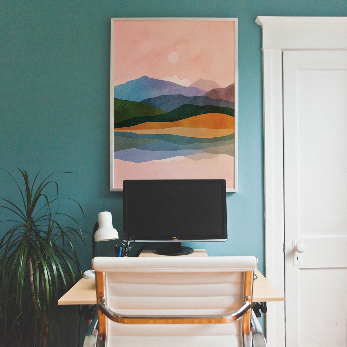 By the Ocean Fine Art Print | Coastal Landscape Illustration