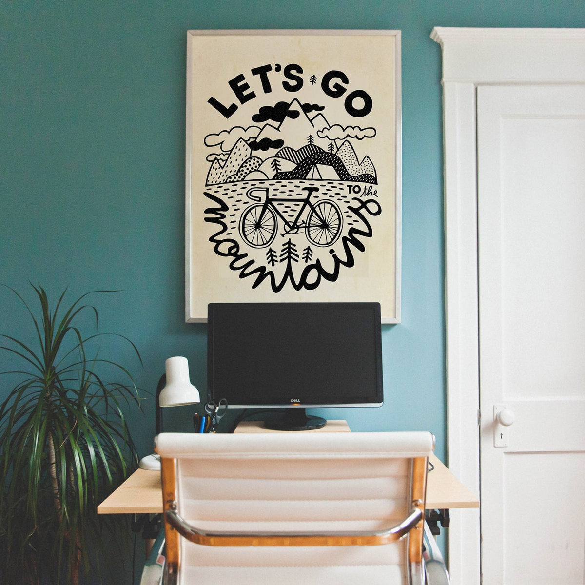 Bicycle Art Print | Mountain Ride Cycling Wall Art