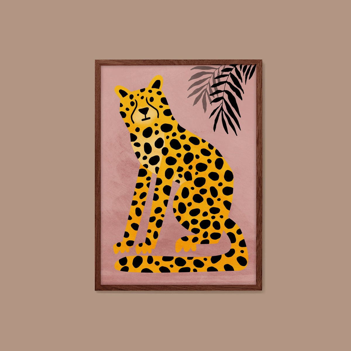 Cheetah Art Print | Wild Cat Illustration Wall Art