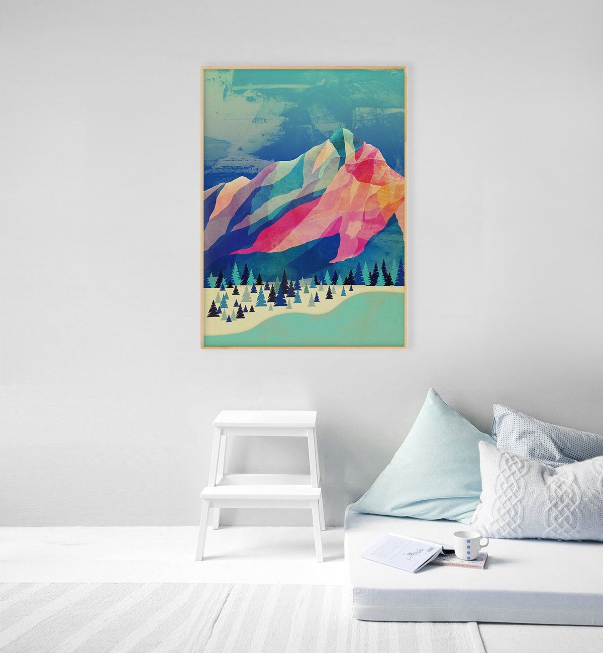 Winter Mountain Art Print | Snowy Landscape Wall Art
