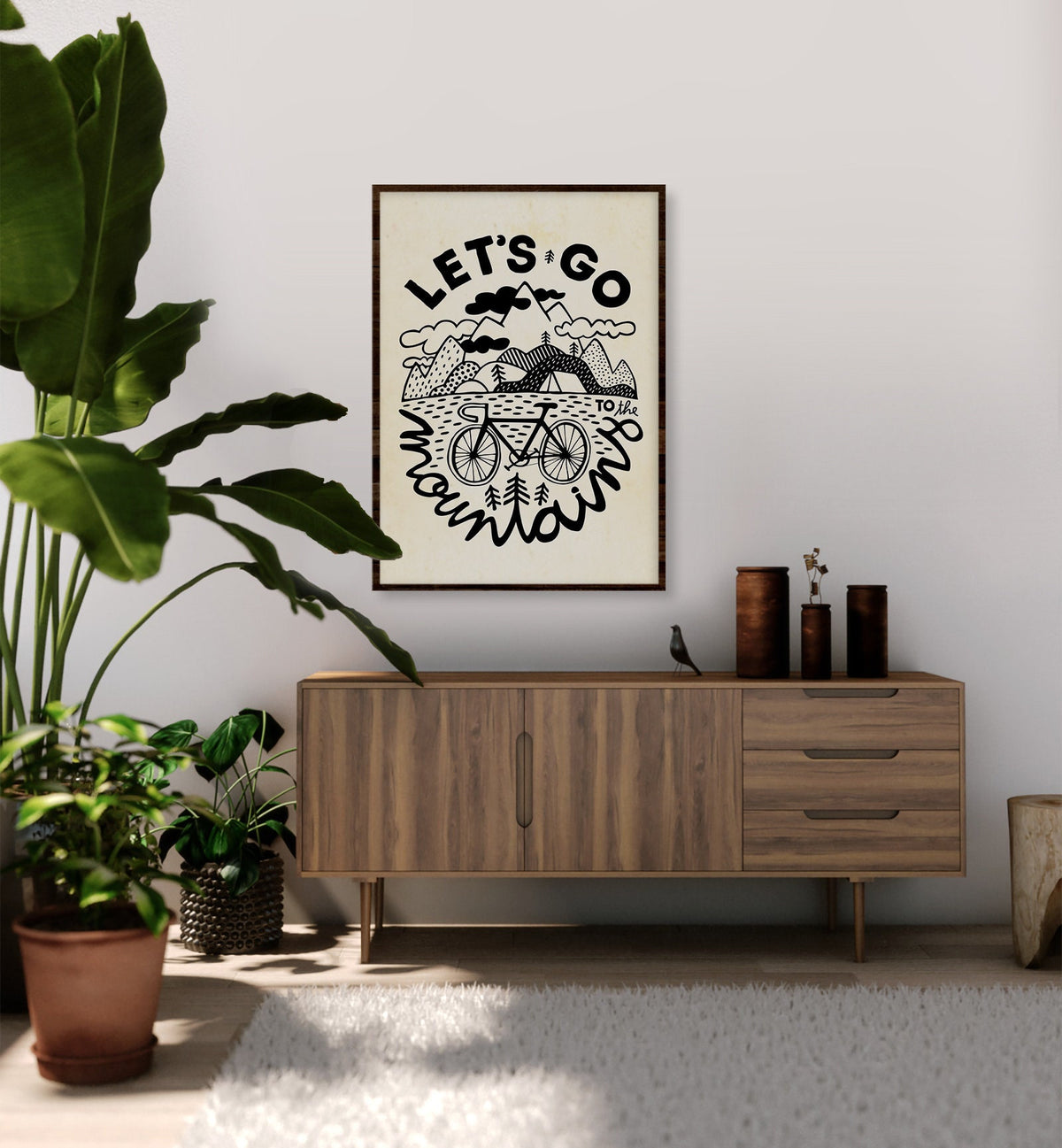 Bicycle Art Print | Mountain Ride Cycling Wall Art