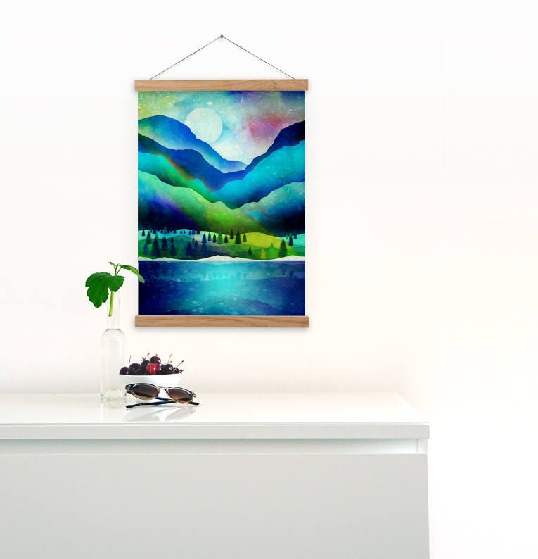 Mountain Landscape Art Print | Relaxing Nature Wall Art