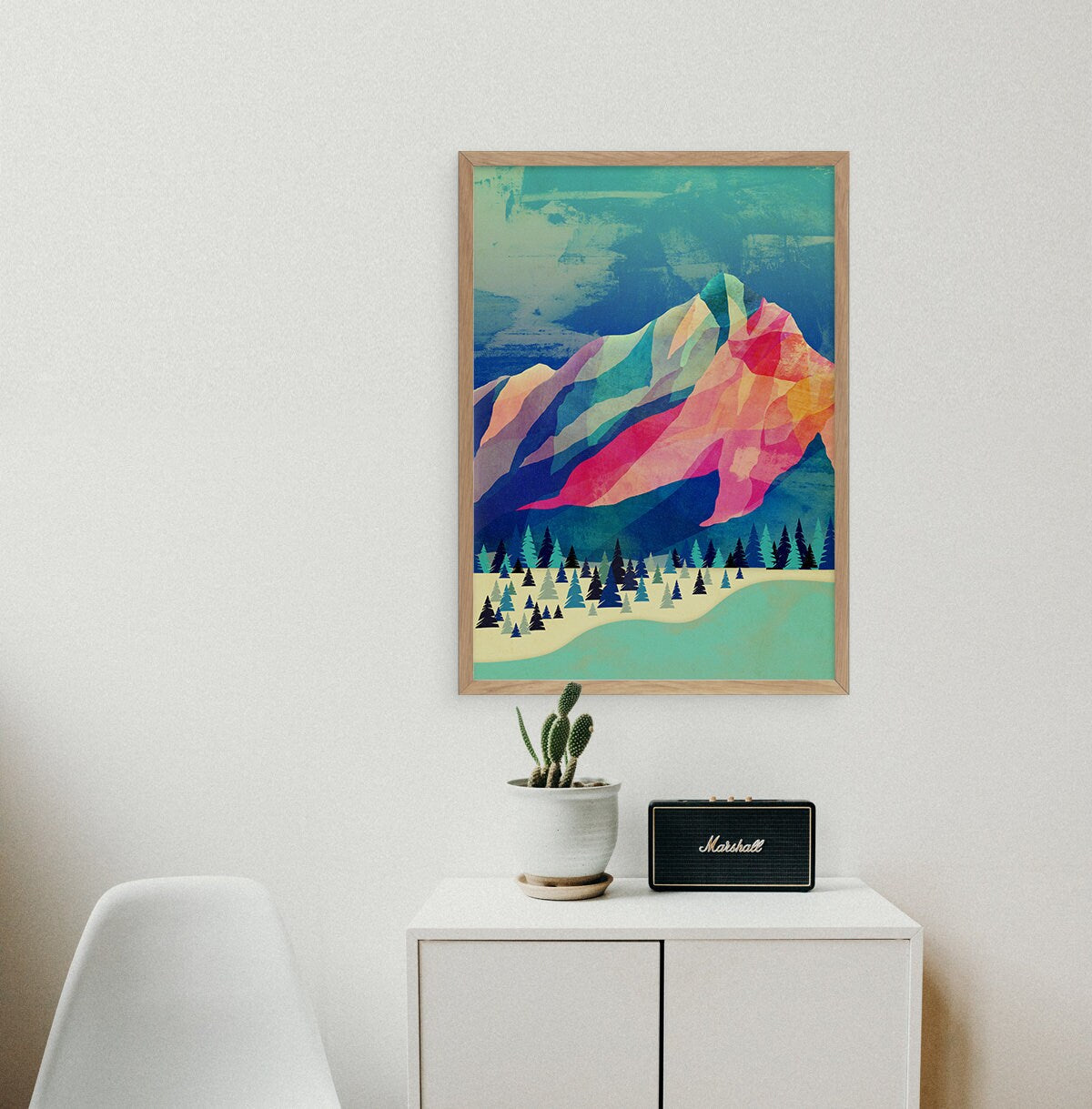 Winter Mountain Art Print | Snowy Landscape Wall Art