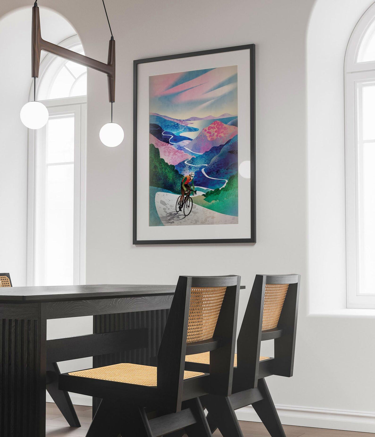 Cycling Art Print | Colder Day Bicycle Ride Wall Art