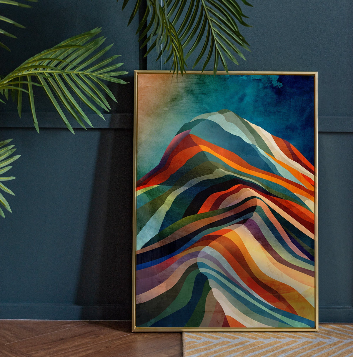 Stormy Mountain Art Print | Colorful Landscape Wall Art