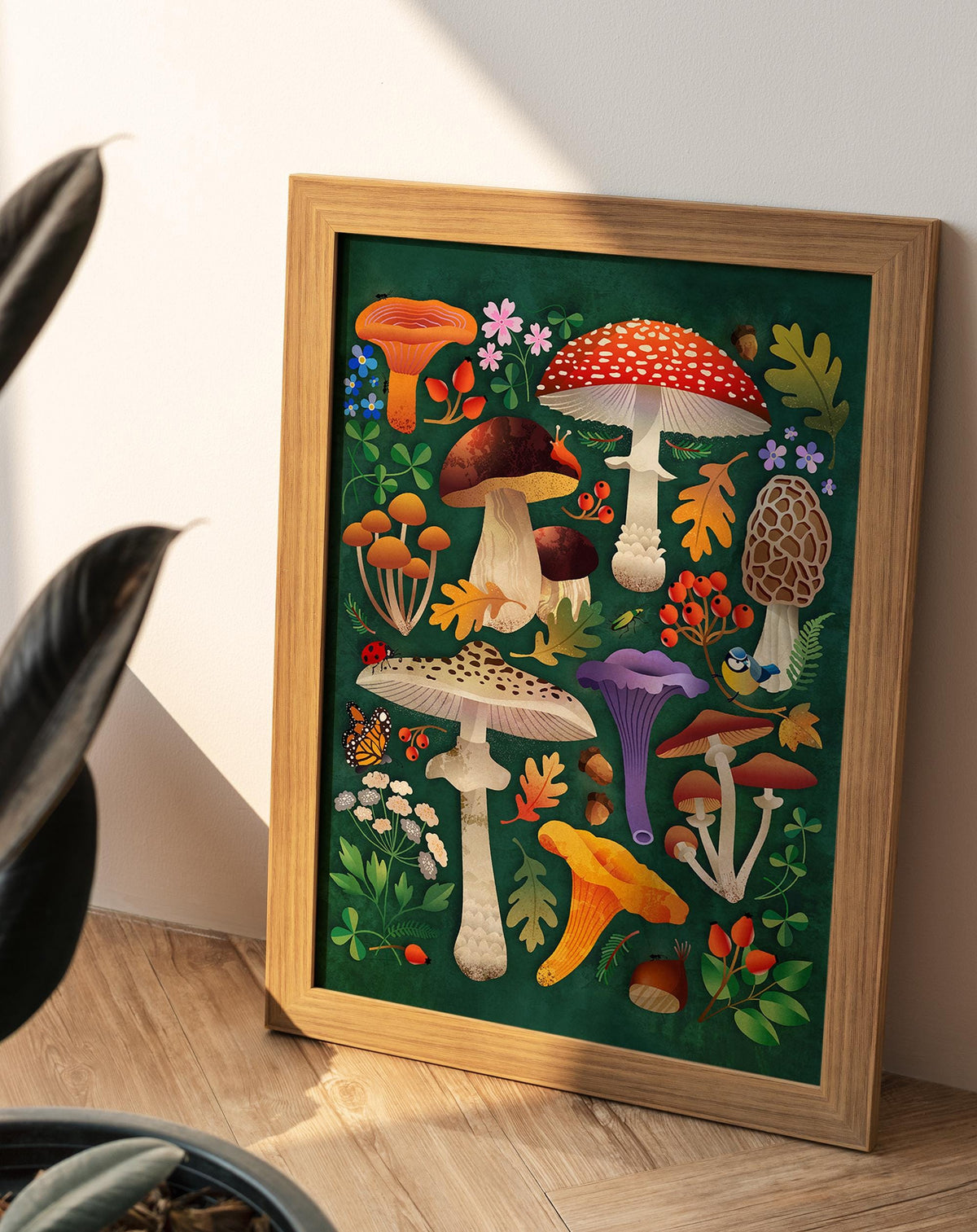 Mushroom Fine Art Print | Botanical Illustration Wall Art