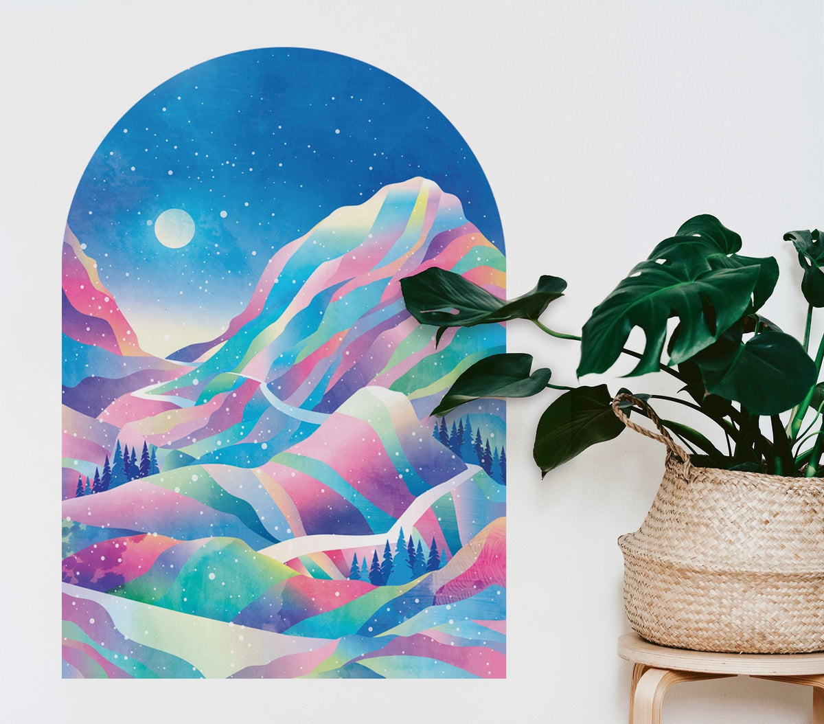 Winter Arche Wall Decal | Snowy Mountain Landscape Wall Sticker