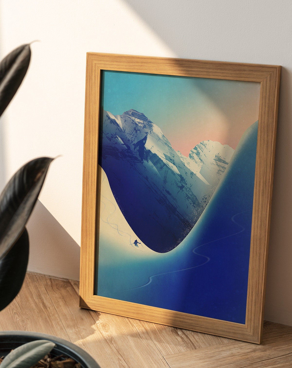 Ski Touring Art Print | Winter Mountain Landscape Wall Art