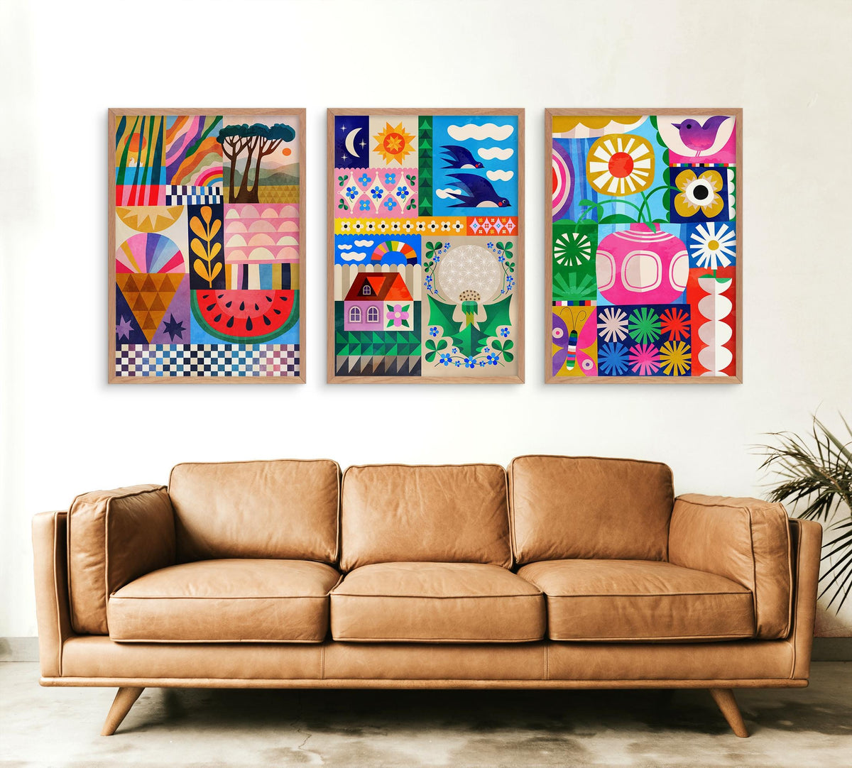 Spring Flowers Art Prints Set of 3 | Summer Floral Wall Art