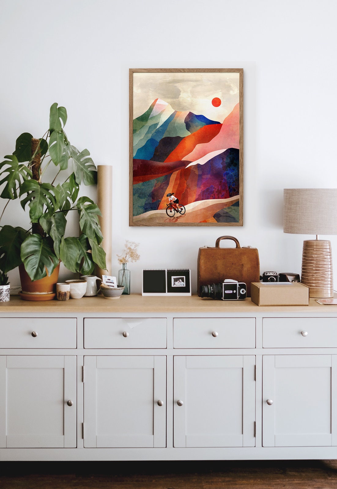 Woman Cyclist Art Print | Gravel Descender Wall Art