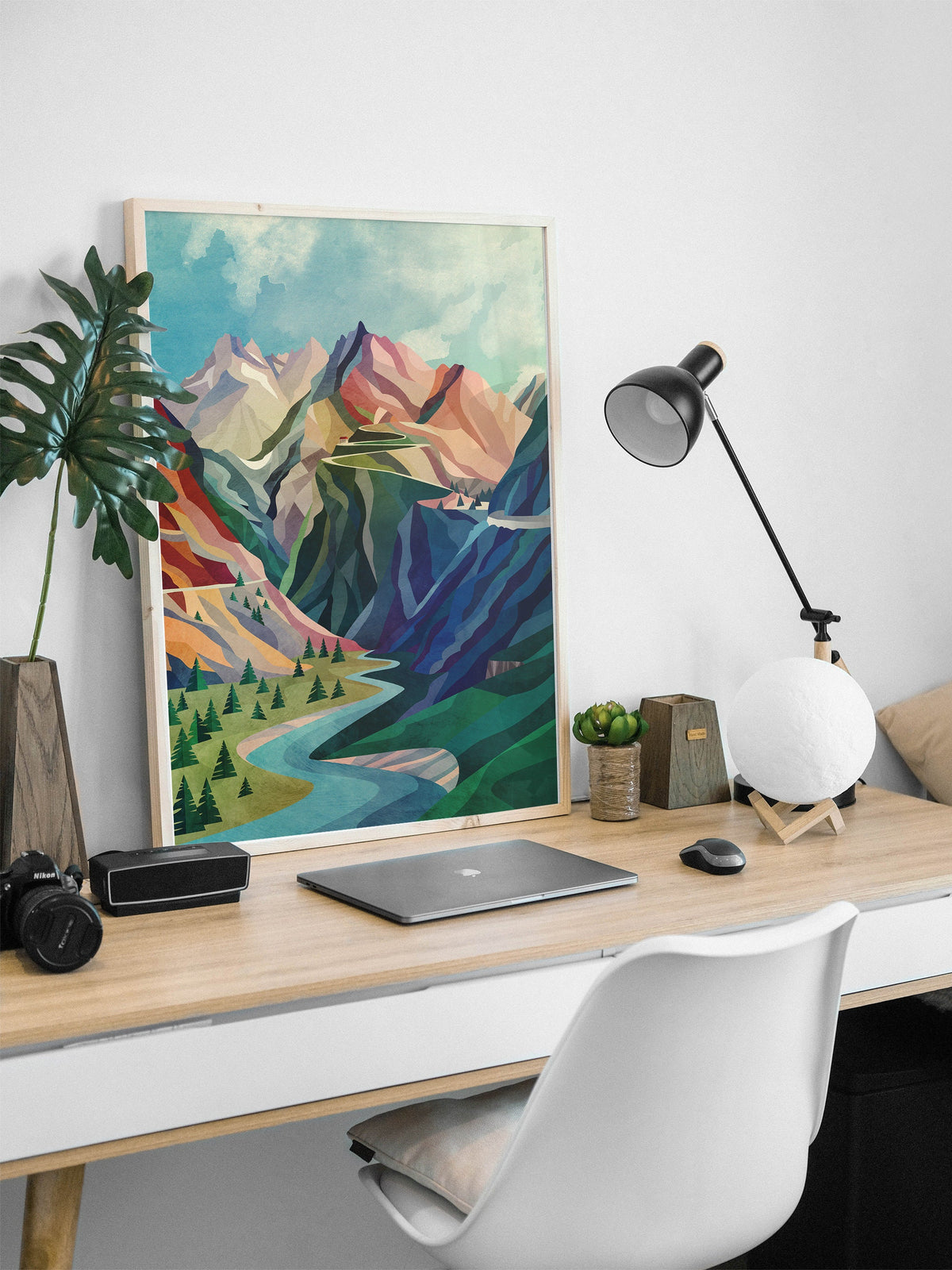 Mountain Pass Art Print | Mountain Road Landscape Wall Art