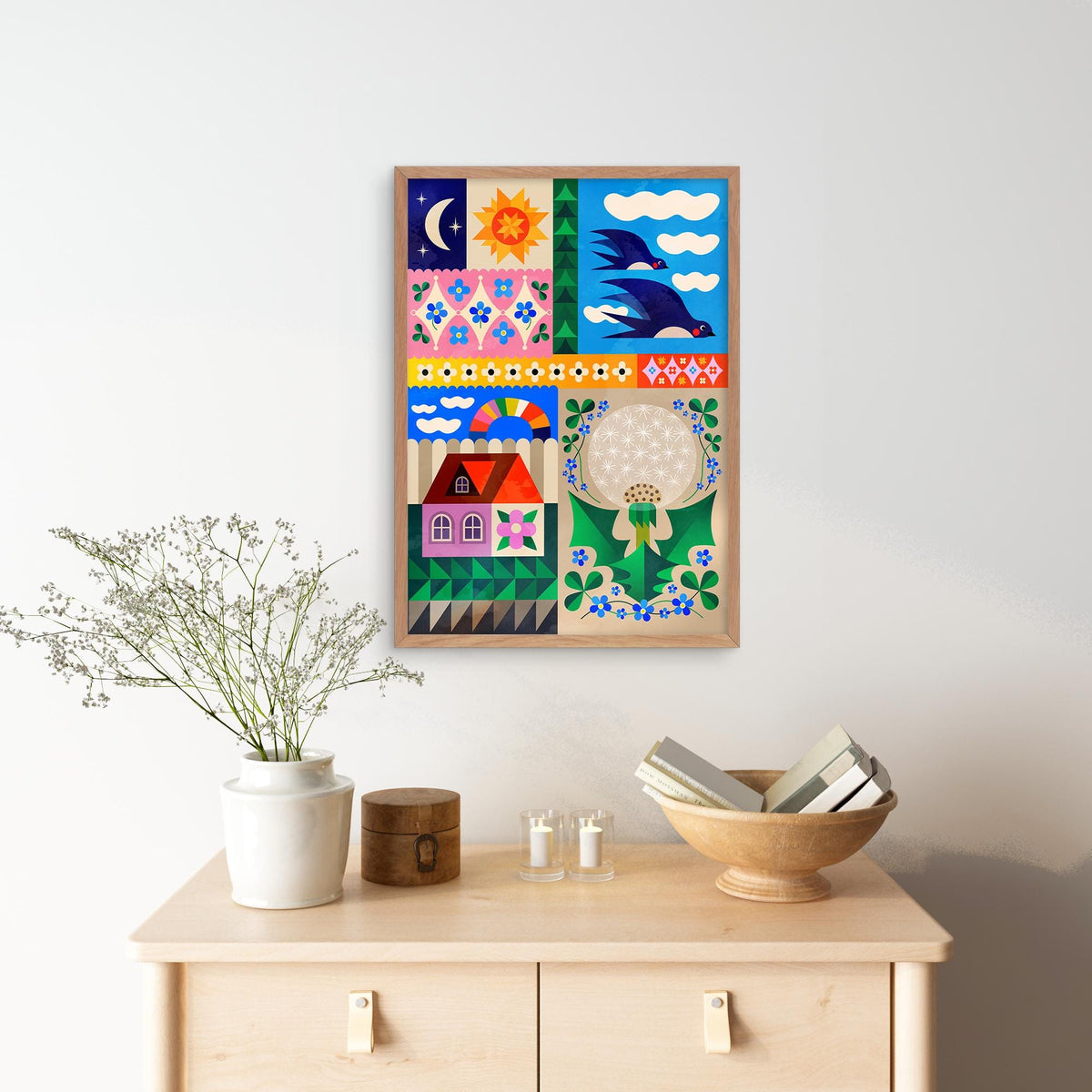 Spring Flowers Art Prints Set of 3 | Summer Floral Wall Art