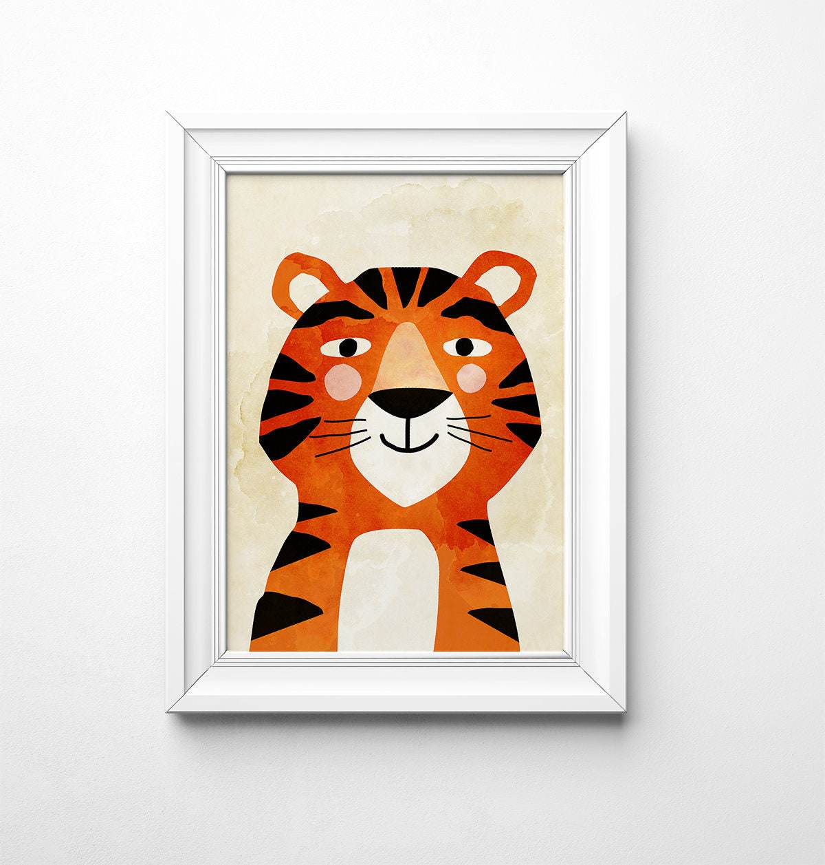 Tiger Art Print | Illustrated Wildlife Wall Art