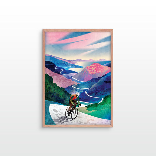 Cycling Art Print | Colder Day Bicycle Ride Wall Art