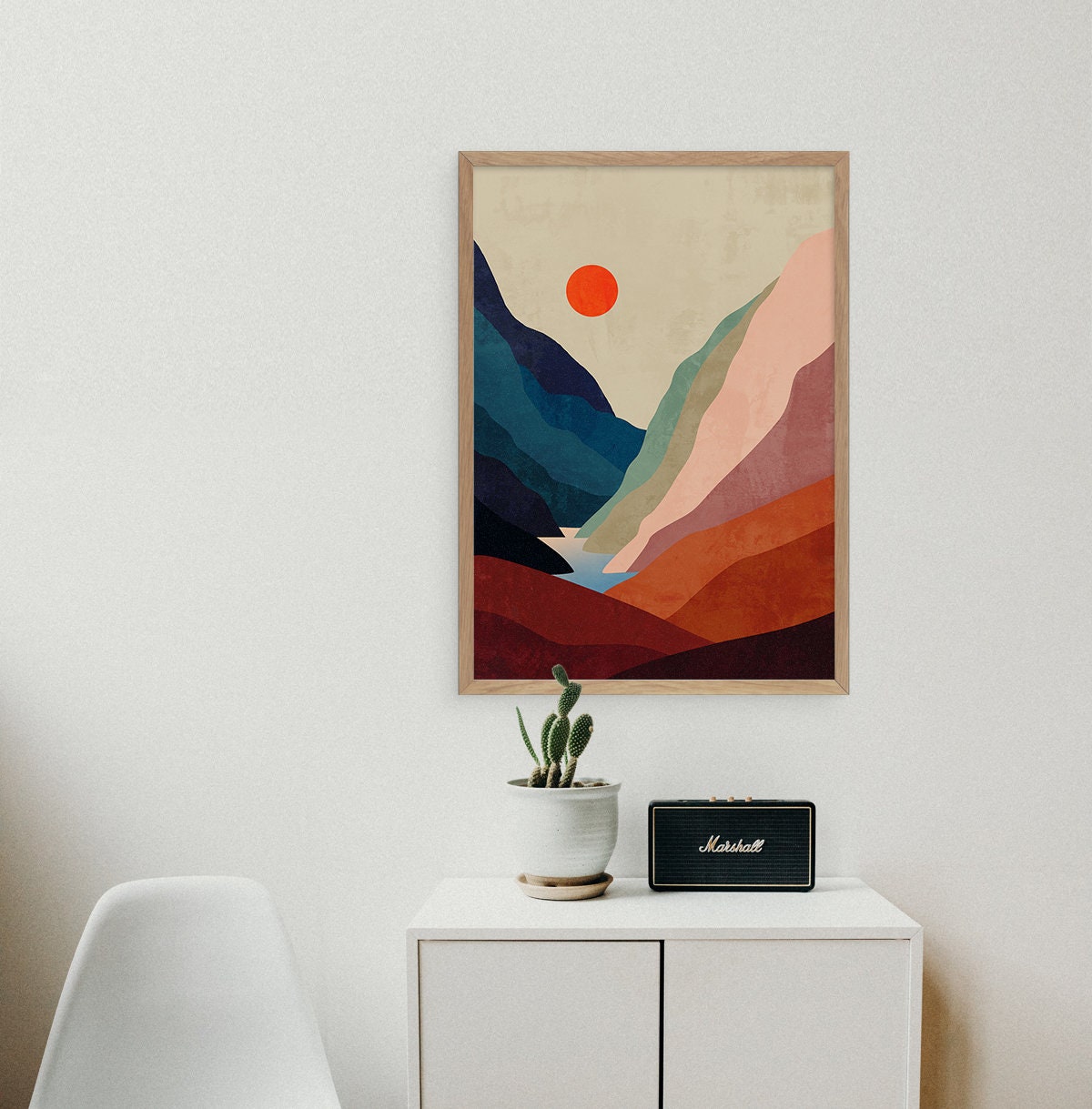 Abstract Mountain Landscape Art Print
