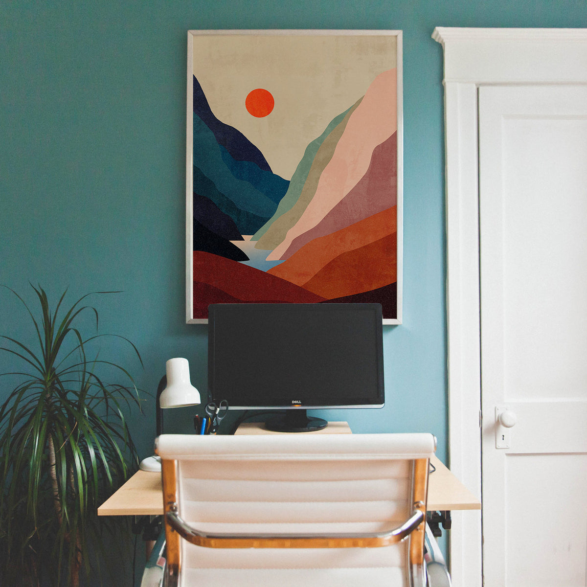 Abstract Mountain Landscape Art Print