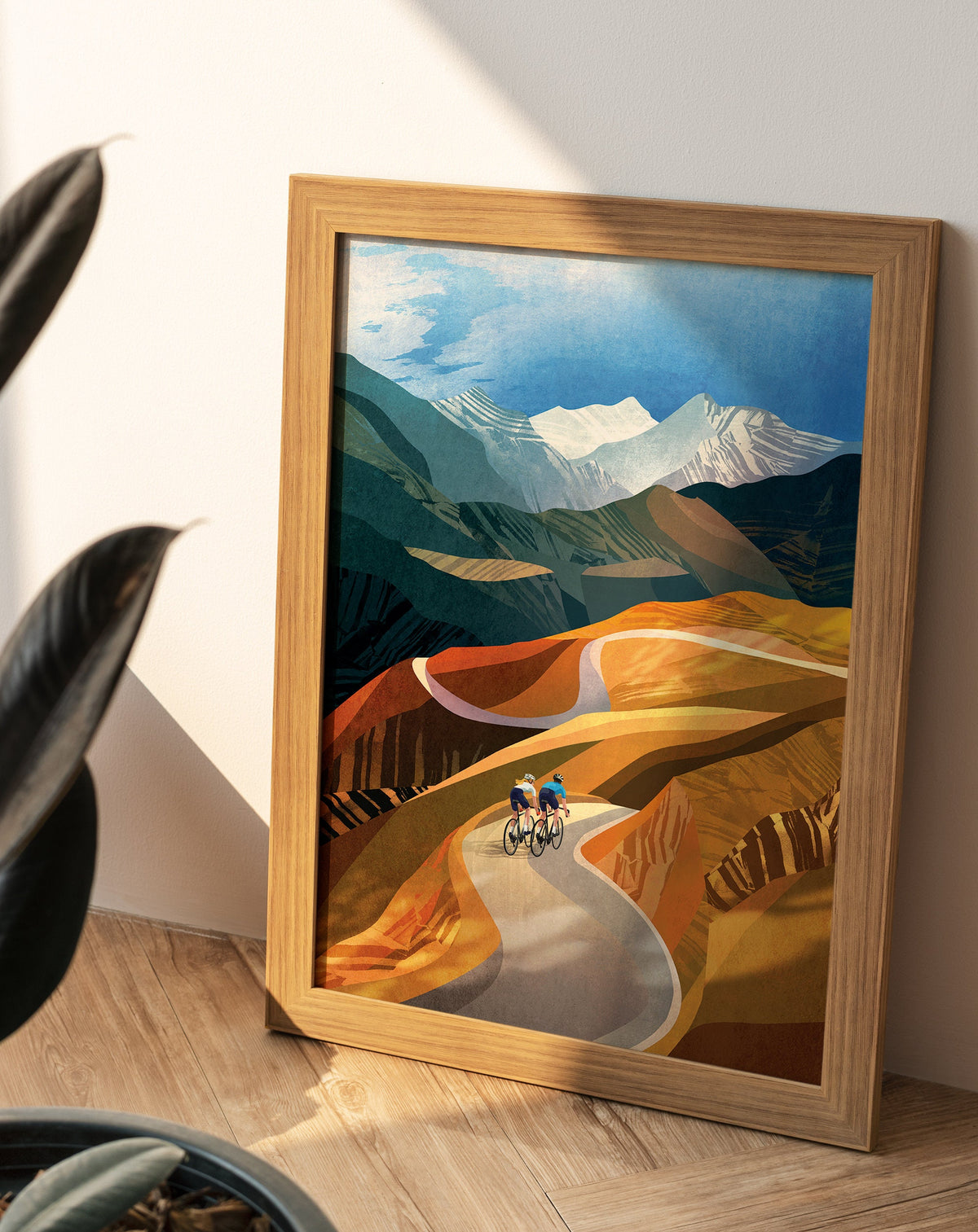 Mountain Cycling Art Print | Gravel Road Bicycle Wall Art