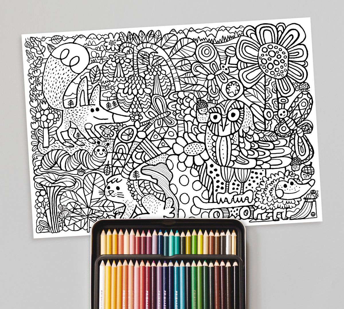 A2 Colouring Page for Adults and Kids | Giant Coloring Poster