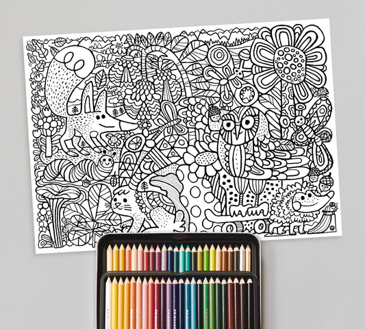 A2 Colouring Page for Adults and Kids | Giant Coloring Poster