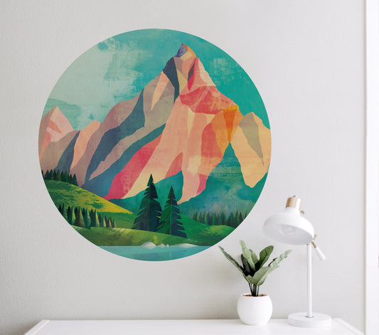 Mountain wall decal