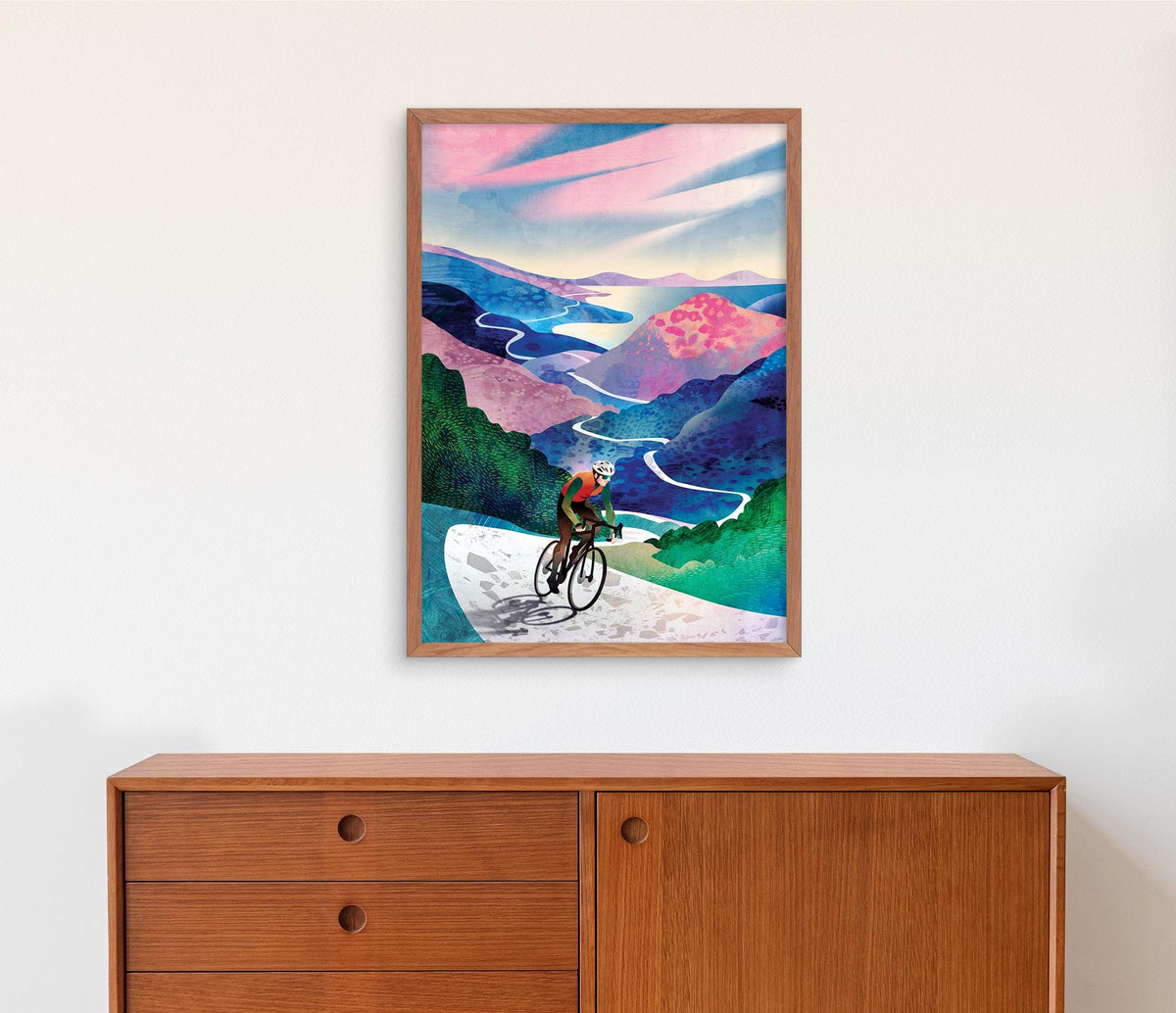 Cycling Art Print | Colder Day Bicycle Ride Wall Art
