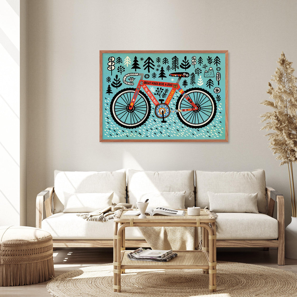 Bicycle Art Print | Inspirational Cycling Quote Wall Art