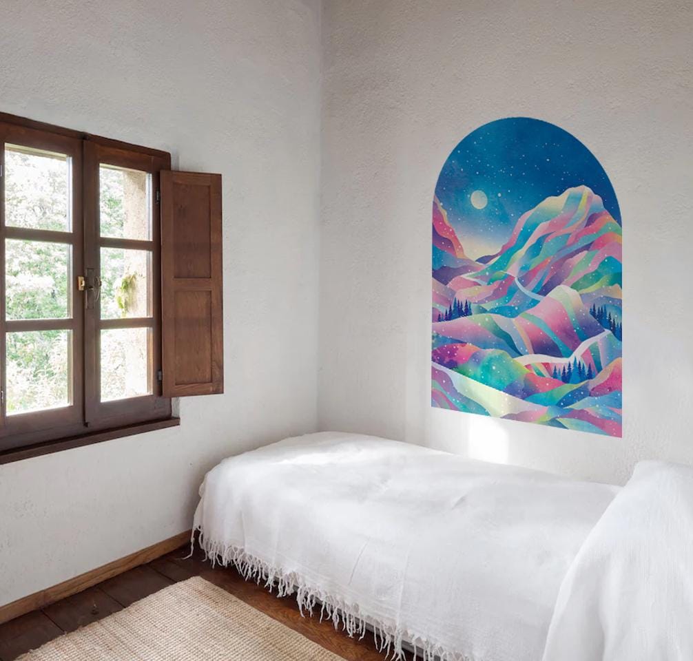 Winter Arche Wall Decal | Snowy Mountain Landscape Wall Sticker
