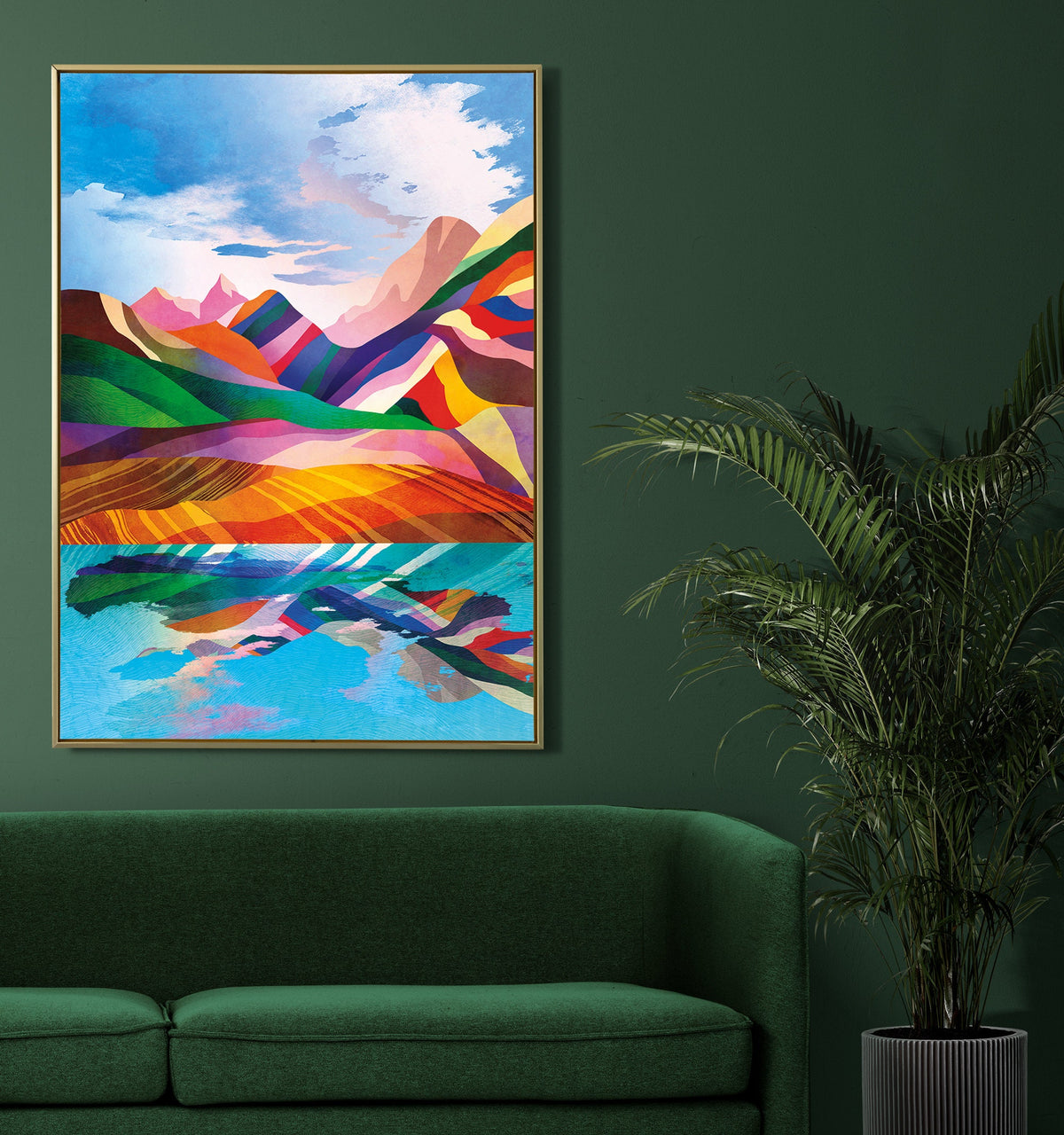 Sunny Day in the Mountains Art Print | Landscape Wall Art