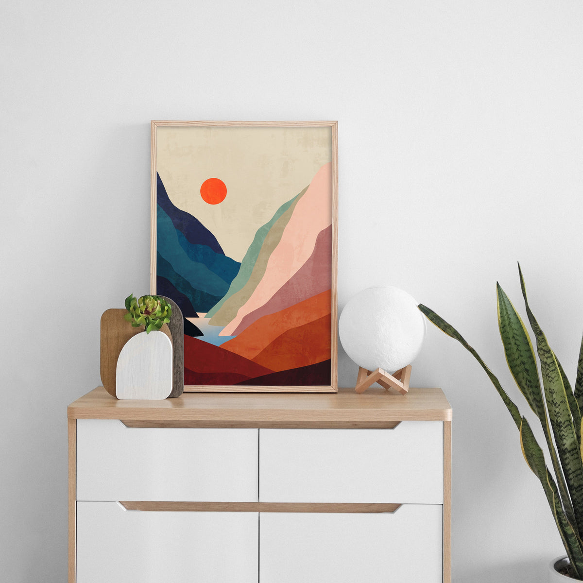 Abstract Mountain Landscape Art Print