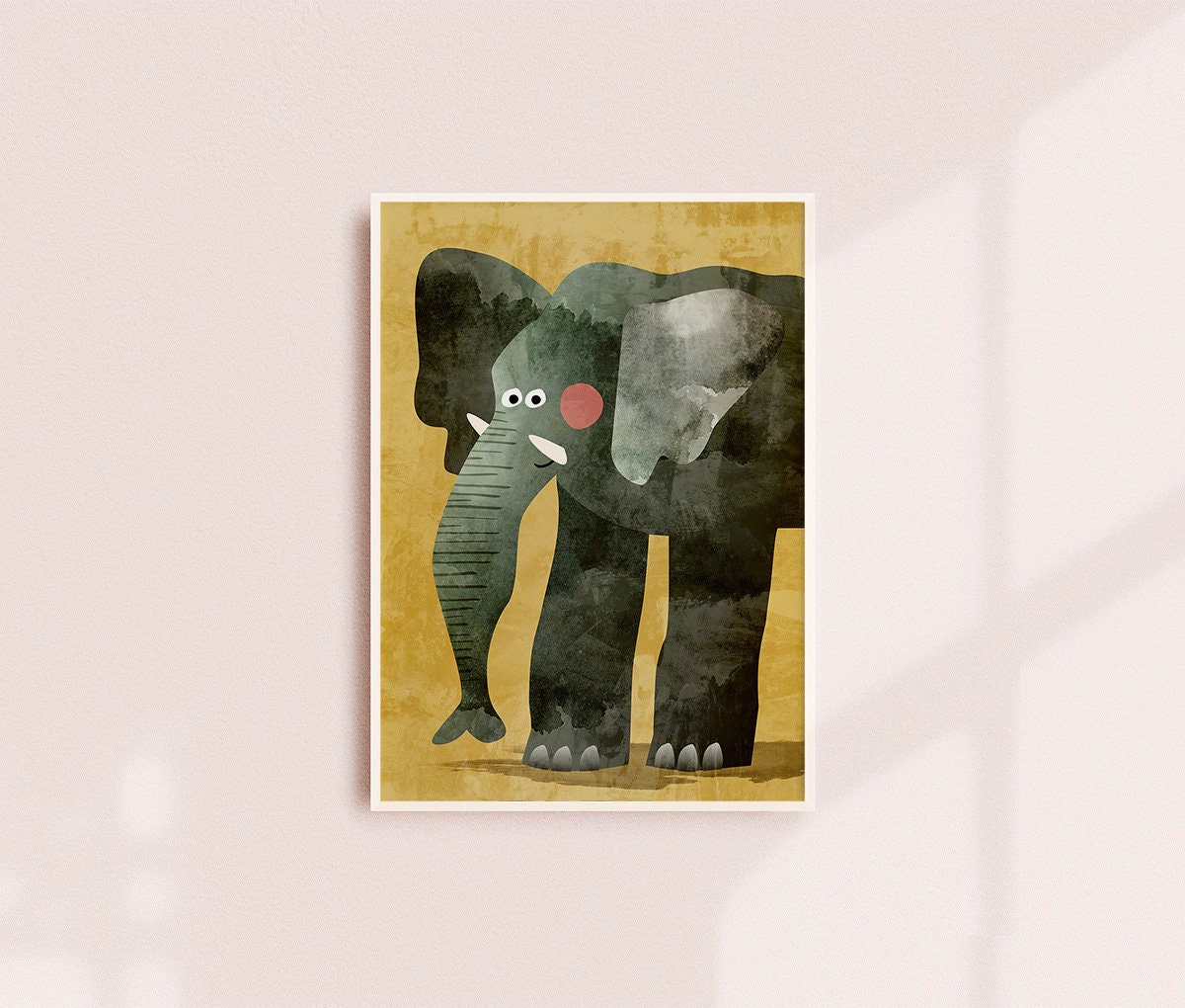 Elephant Nursery Art Print | Kids Room Illustration Wall Art