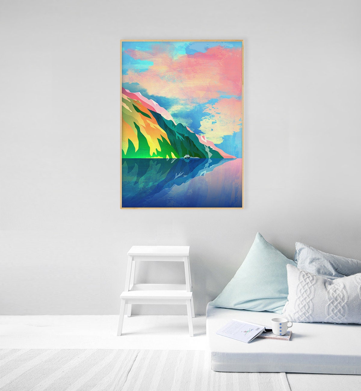 Alpine Lake Art Print | Crystal Clear Water Landscape Wall Art