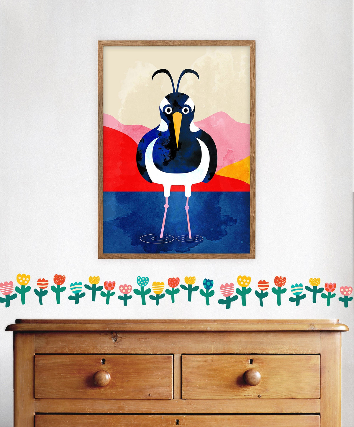 Northern Lapwing Art Print | Bird Illustration Wall Art