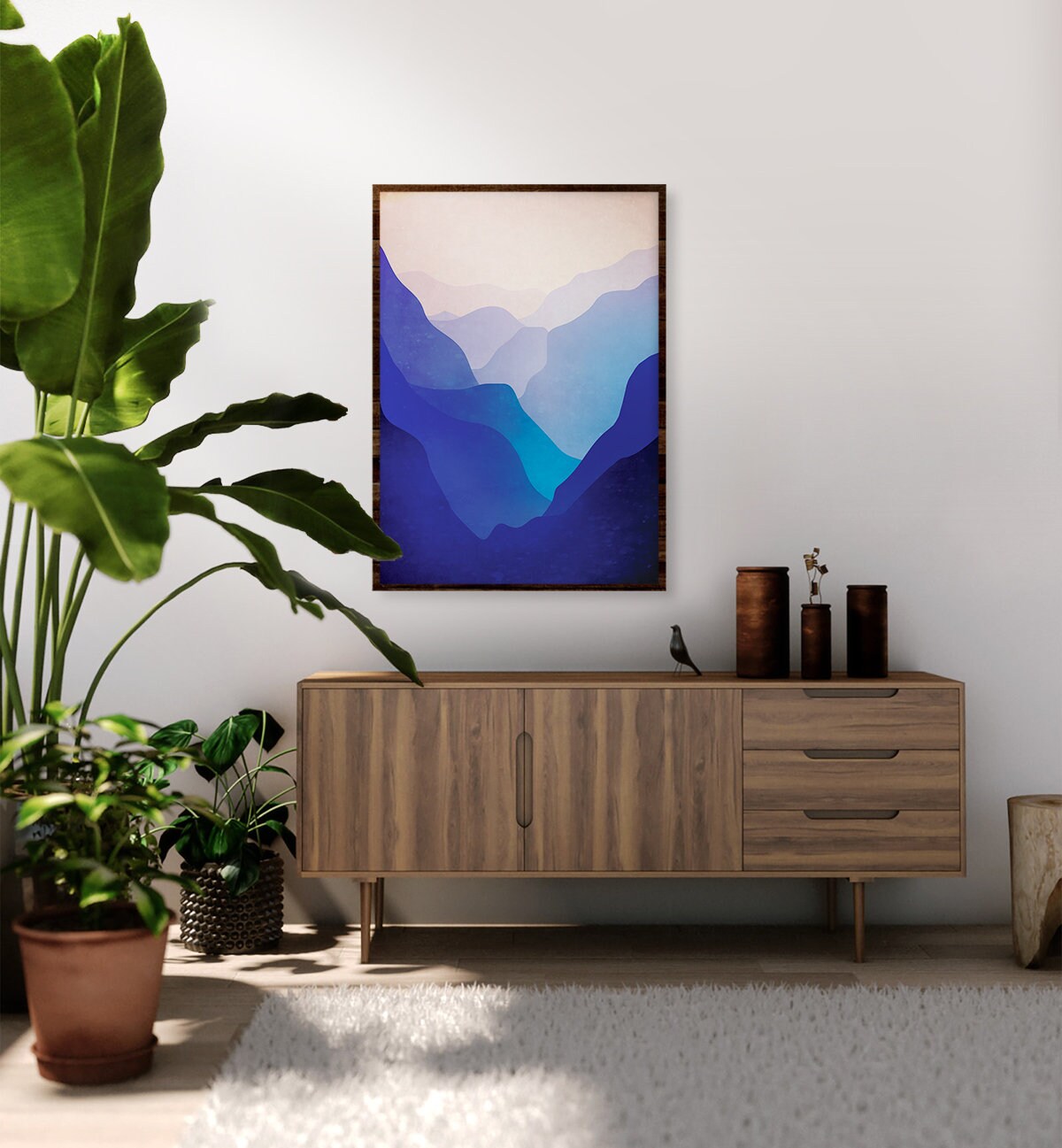 Mountain Valley Art Print | Landscape Wall Art for Home and Office