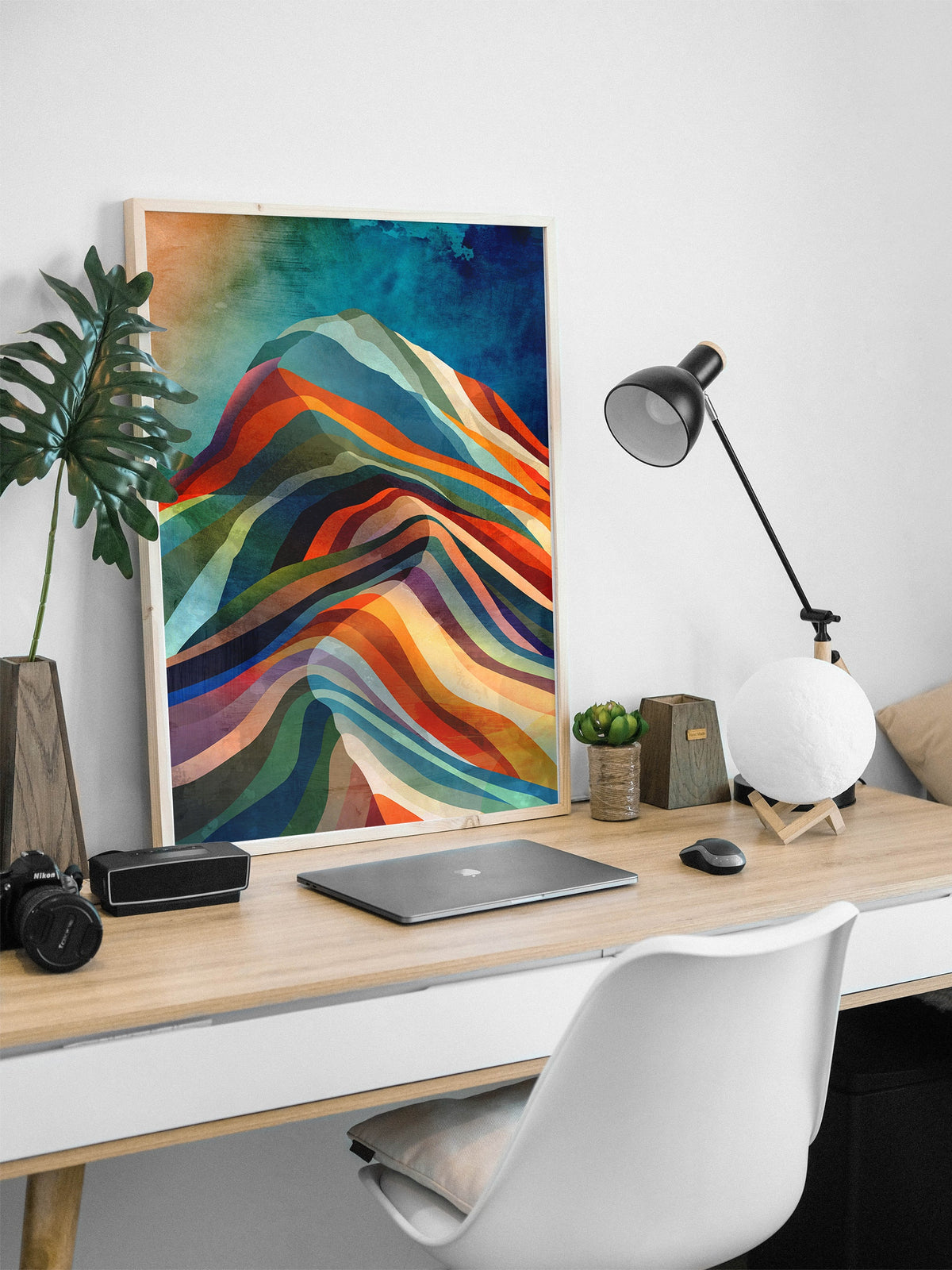 Stormy Mountain Art Print | Colorful Landscape Wall Art