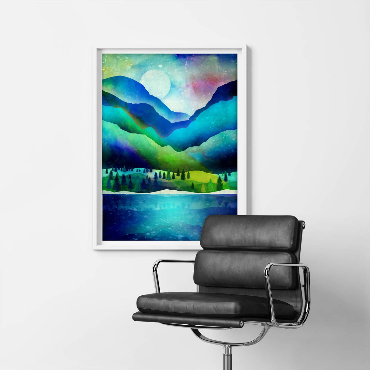 Mountain Landscape Art Print | Relaxing Nature Wall Art