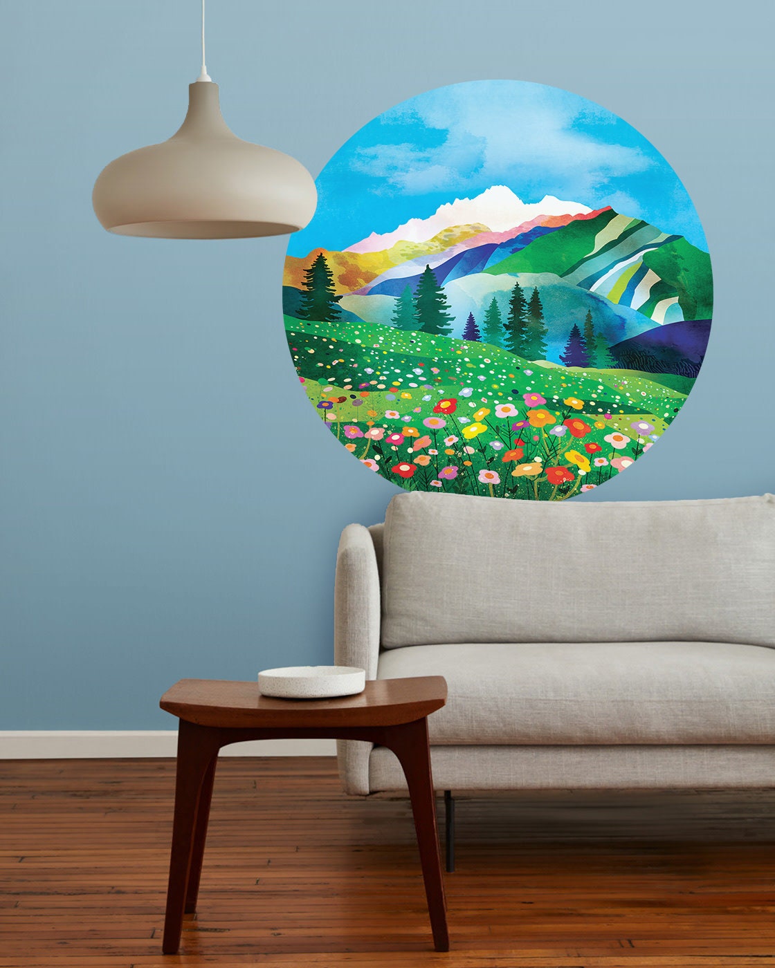 Alpine Flowers Wall Decal | Removable Floral Art
