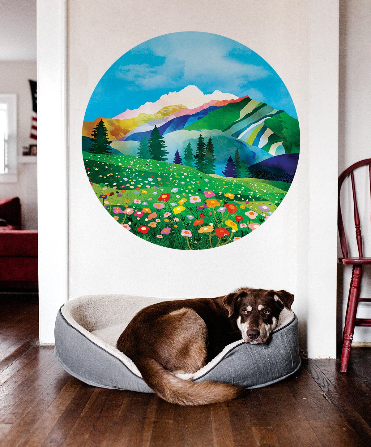 Alpine Flowers Wall Decal | Removable Floral Art