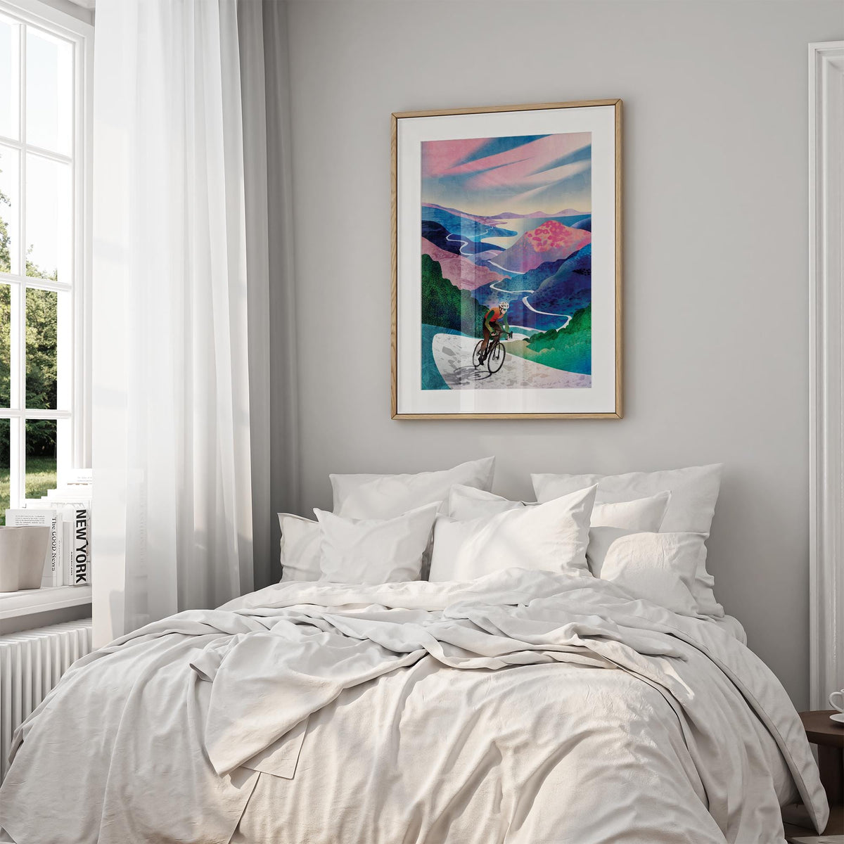 Cycling Art Print | Colder Day Bicycle Ride Wall Art