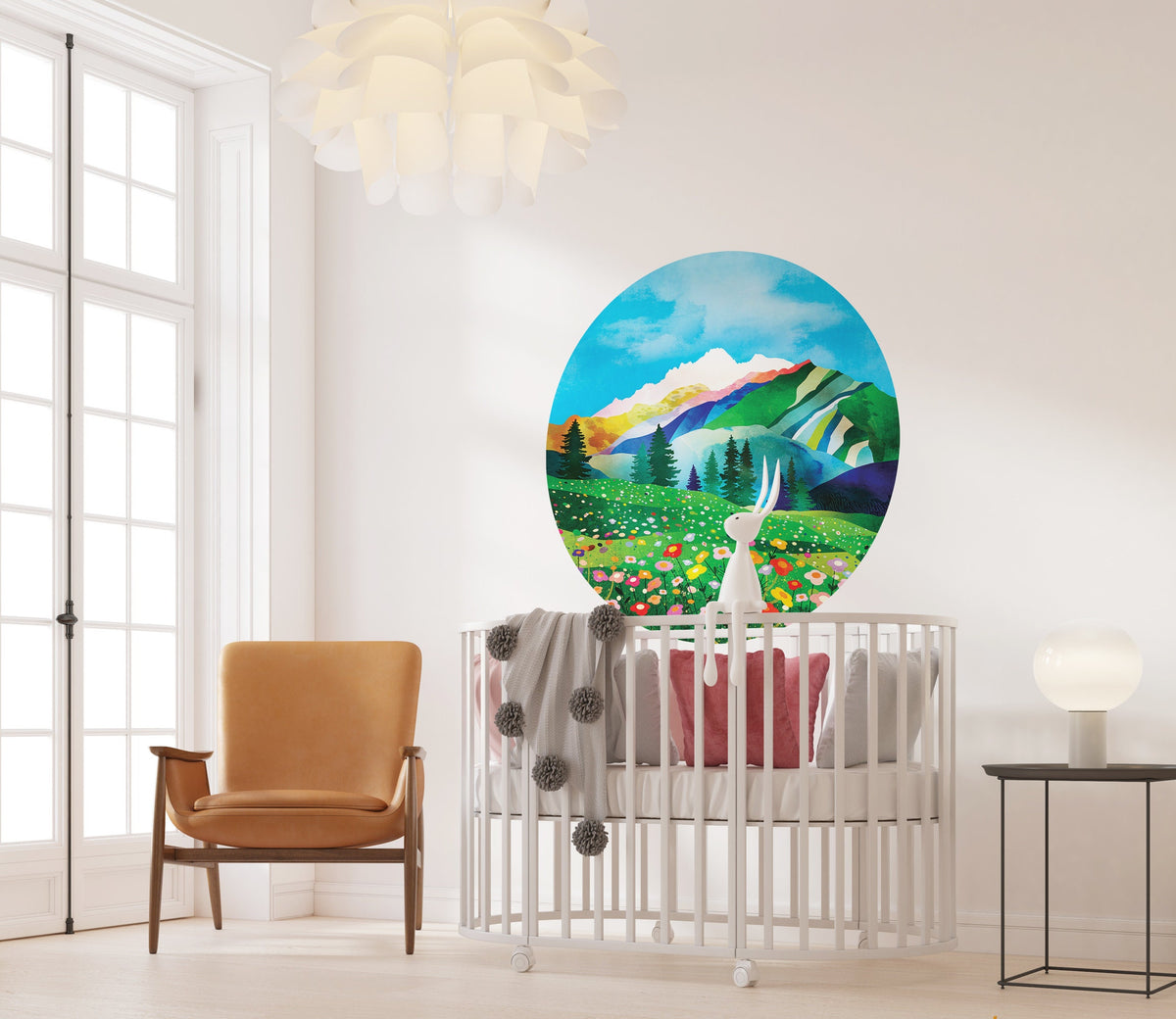 Alpine Flowers Wall Decal | Removable Floral Art