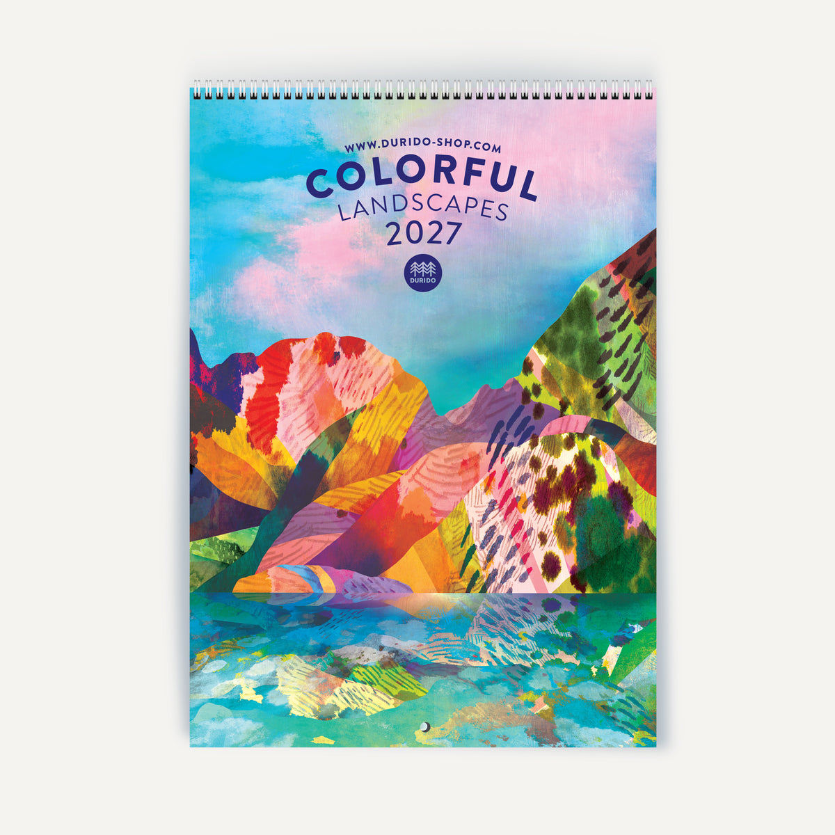 2027 DURIDO Illustrated Wall Calendar. Colorful Landscapes. For nature lovers, hikers, and outdoor souls.