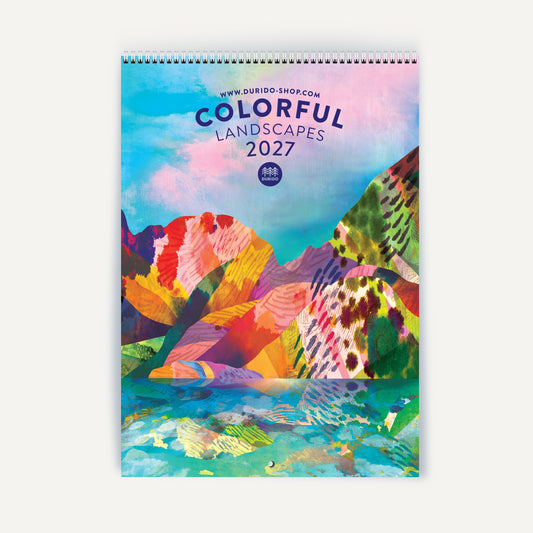 2027 DURIDO Illustrated Wall Calendar. Colorful Landscapes. For nature lovers, hikers, and outdoor souls.
