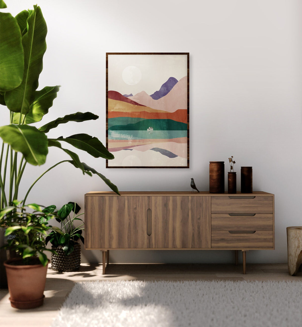 Summer Mountain Landscape Art Print | Nature Wall Art Decor