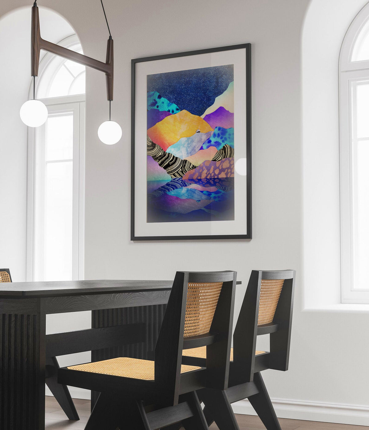 Winter by the Lake Fine Art Print | Mountain Landscape