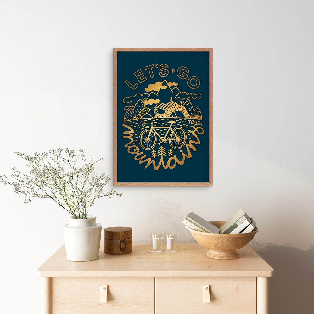 Bicycle Art Print | Inspirational Cycling Illustration Poster