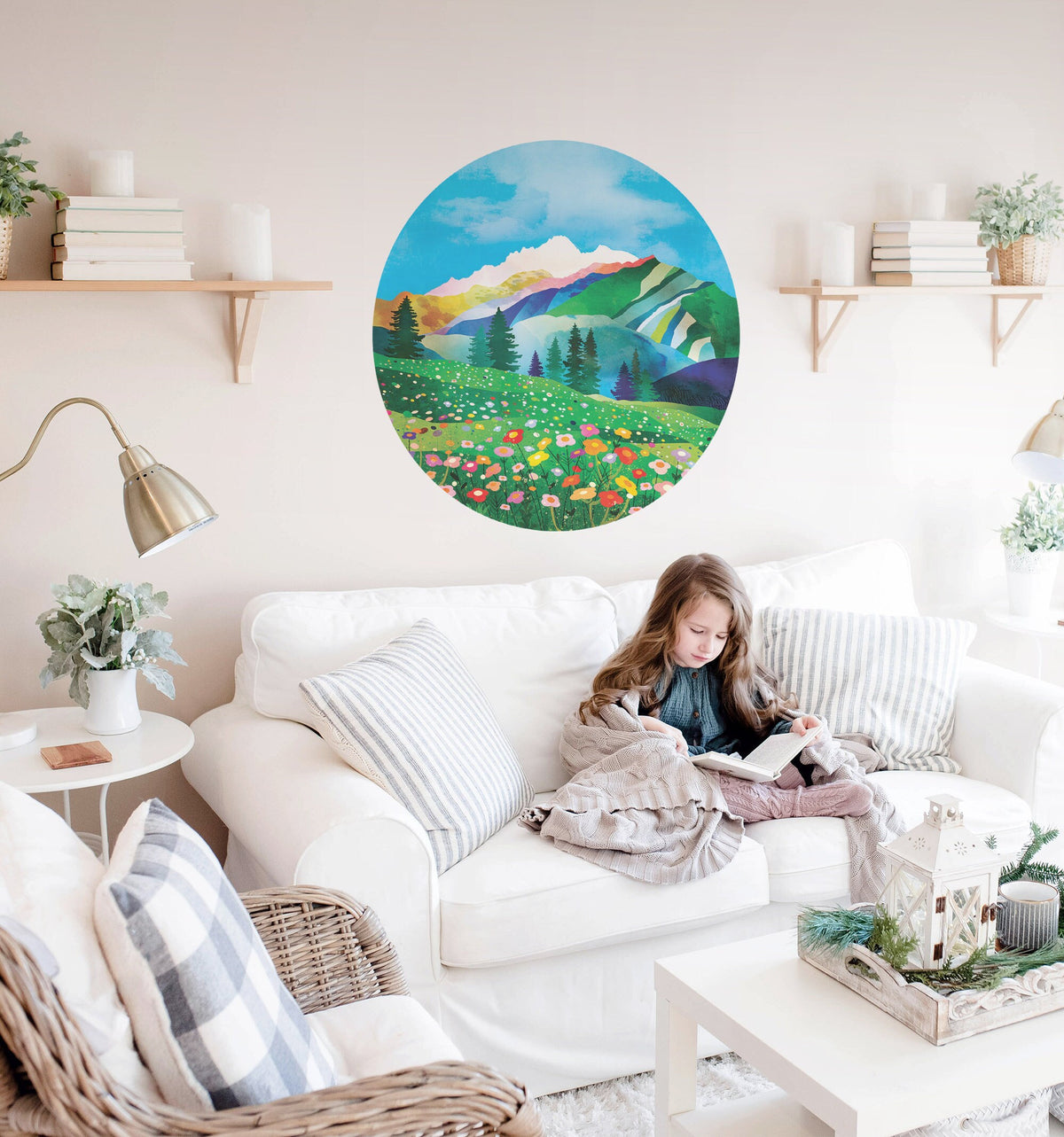 Alpine Flowers Wall Decal | Removable Floral Art