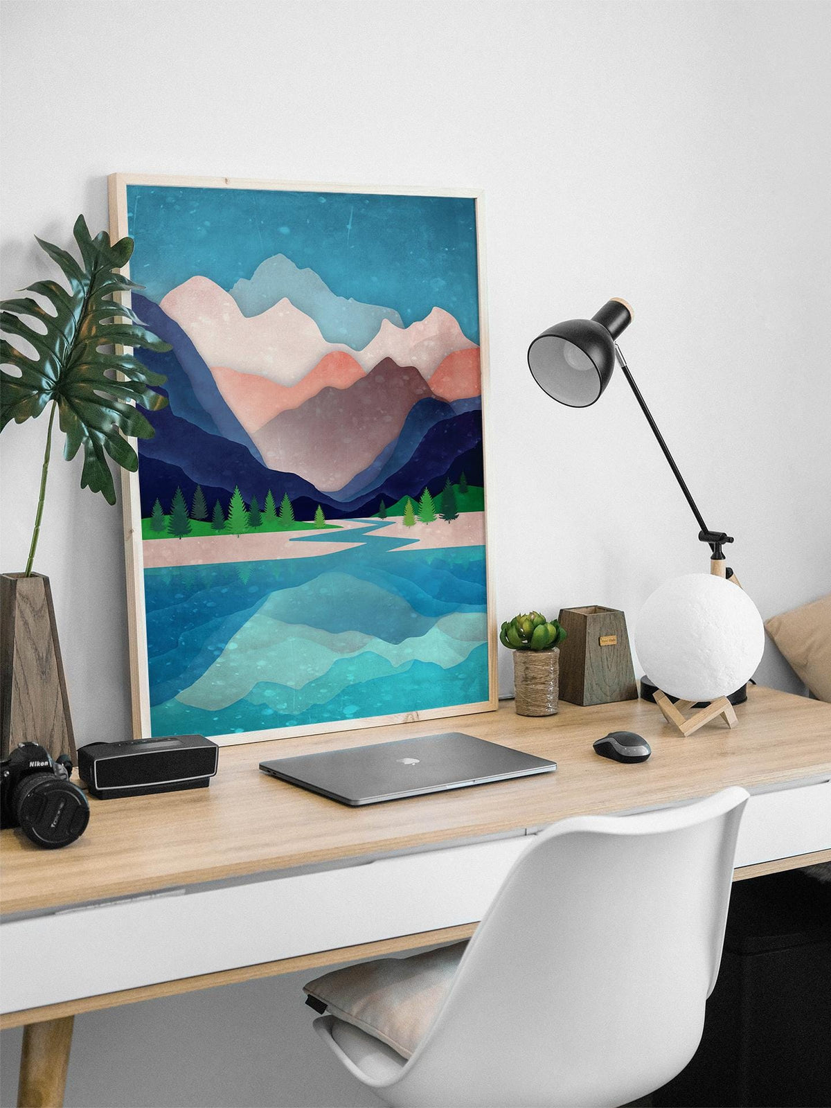 Alps Mountain Art Print | Crystal Lake Reflection Wall Art